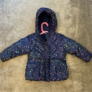 TODDLER GIRLS WINTER STAR PUFFER COAT 2T OKIE DOKIE